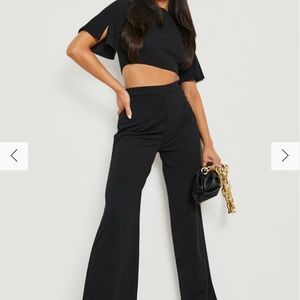 Boohoo cape sleeve 2 piece set